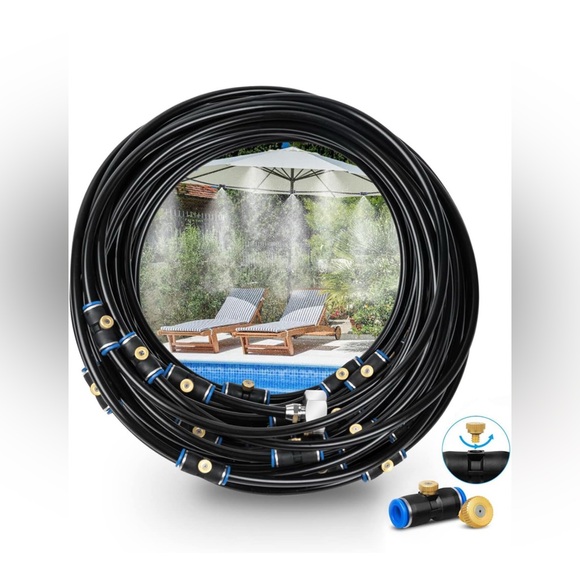 MistingCoolingSystem62FT (19M)MistingLine+22BrassMist Nozzles+BrassAdapter(3/4") - Picture 1 of 8